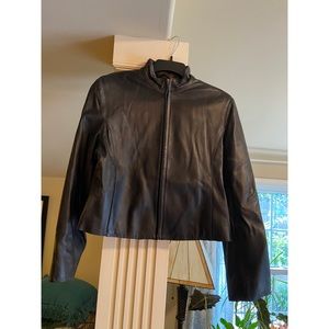 Jones New York Black Leather Jacket